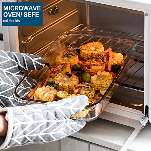 Glass Baking Dish Set with Plastic Lids, 8-Piece V3248
