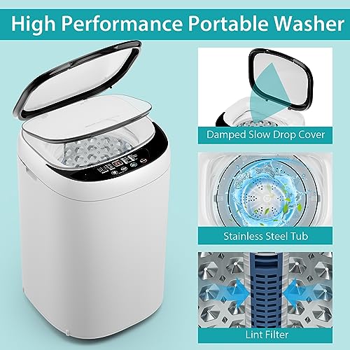 Giantex Portable Washing Machine 7.7lbs Capacity Compact Washer with Drain Pump Z521