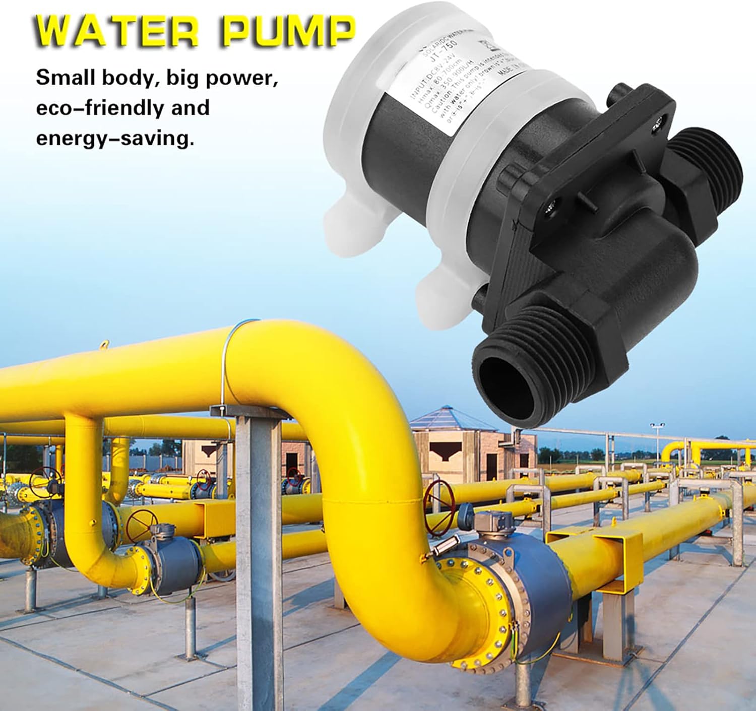 24V 800L/H Mini Submersible Water Pump JT-750D4 for Solar Water Heater N8515