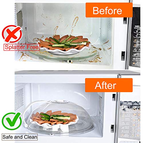 2 Pack Microwave Splatter Cover with Adjustable Steam Vents, Dishwasher Safe R4463