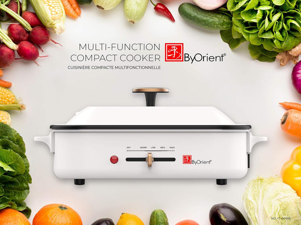 ByOrient Multi-Function Electric Cooker Skillet with 2 Pans J9228