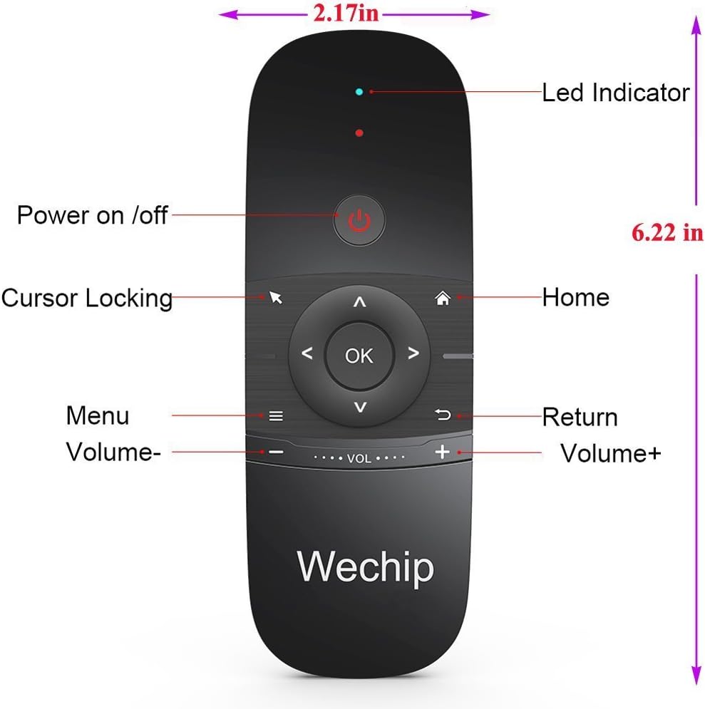 WeChip W1 Remote, 2.4G Wireless Air Mouse for Android TV Box/PC I275