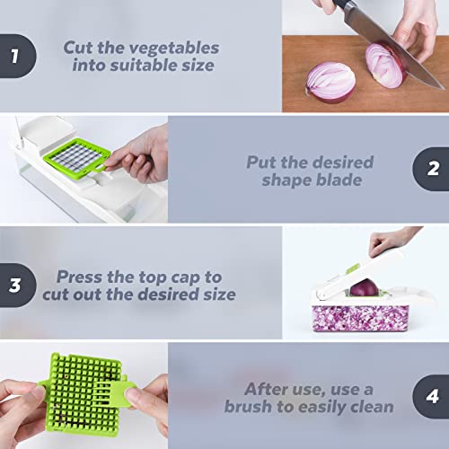 Vegetable Chopper 14 in 1 with 8 Blades, Grey W44413