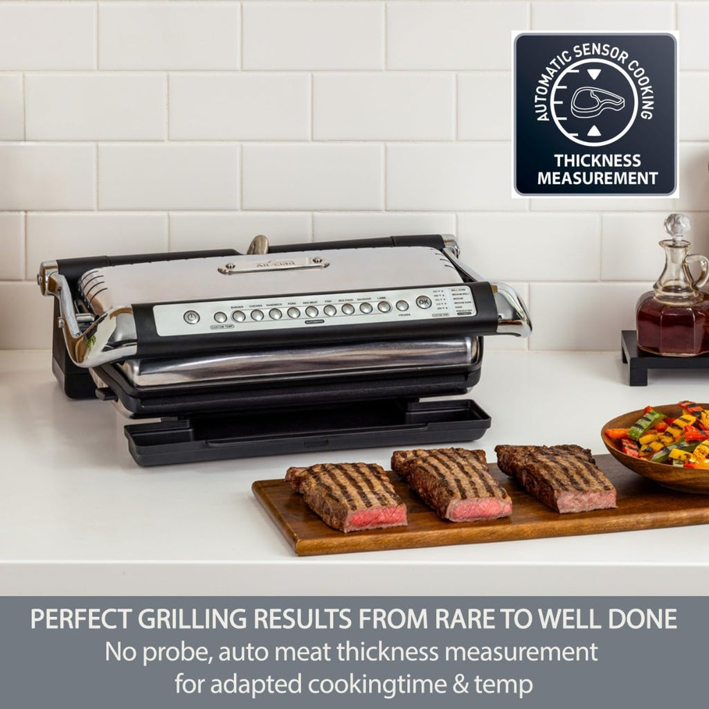 All-Clad AutoSense Stainless Steel Indoor Grill & Panini Press XL U3934