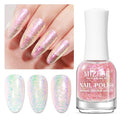 MIZHSE Holographic Nail Polish, Fast Dry Nail Polish Nail Art Salon at Home