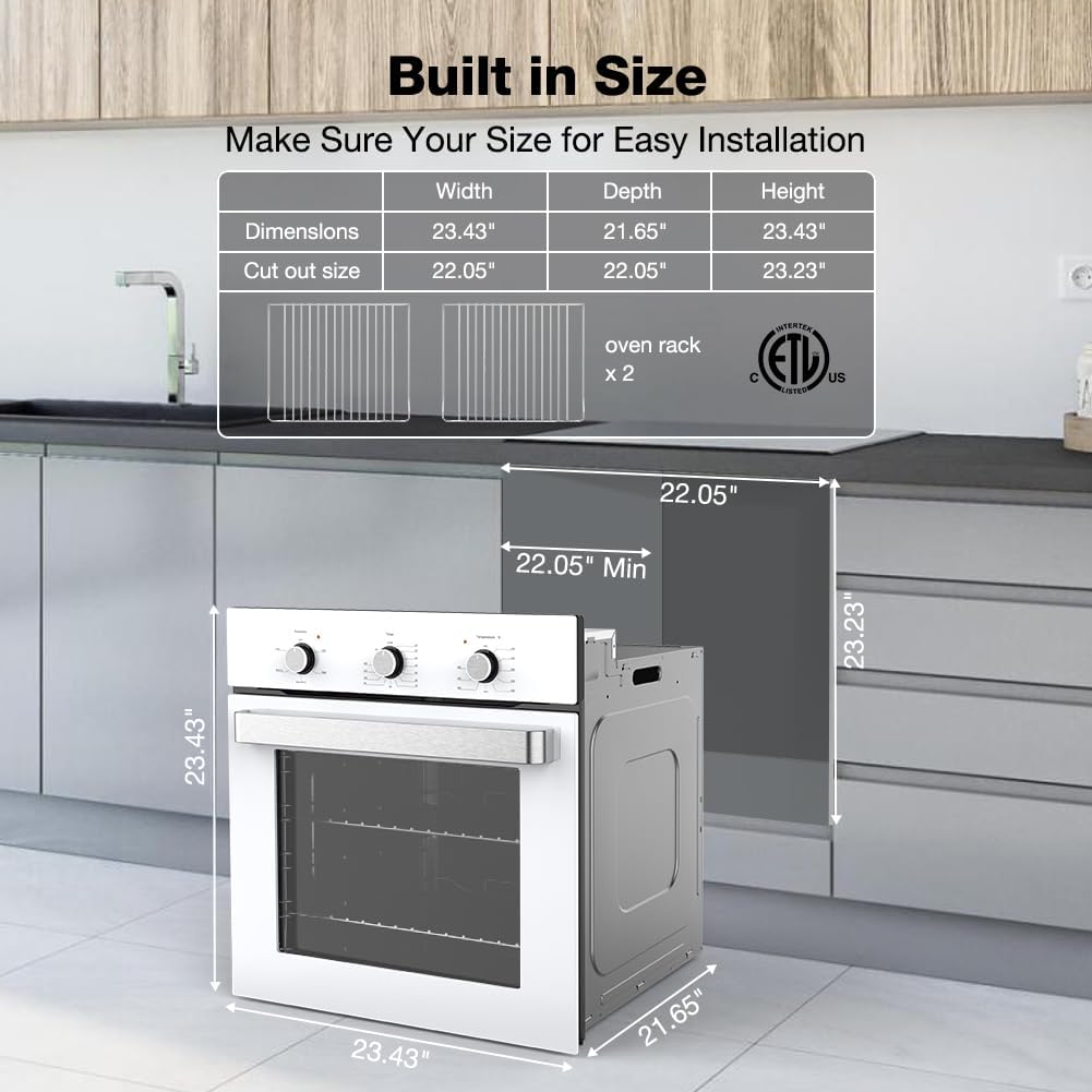 thermomate 24" Single Wall Electric Oven, 2.79 Cu.ft., White P377101