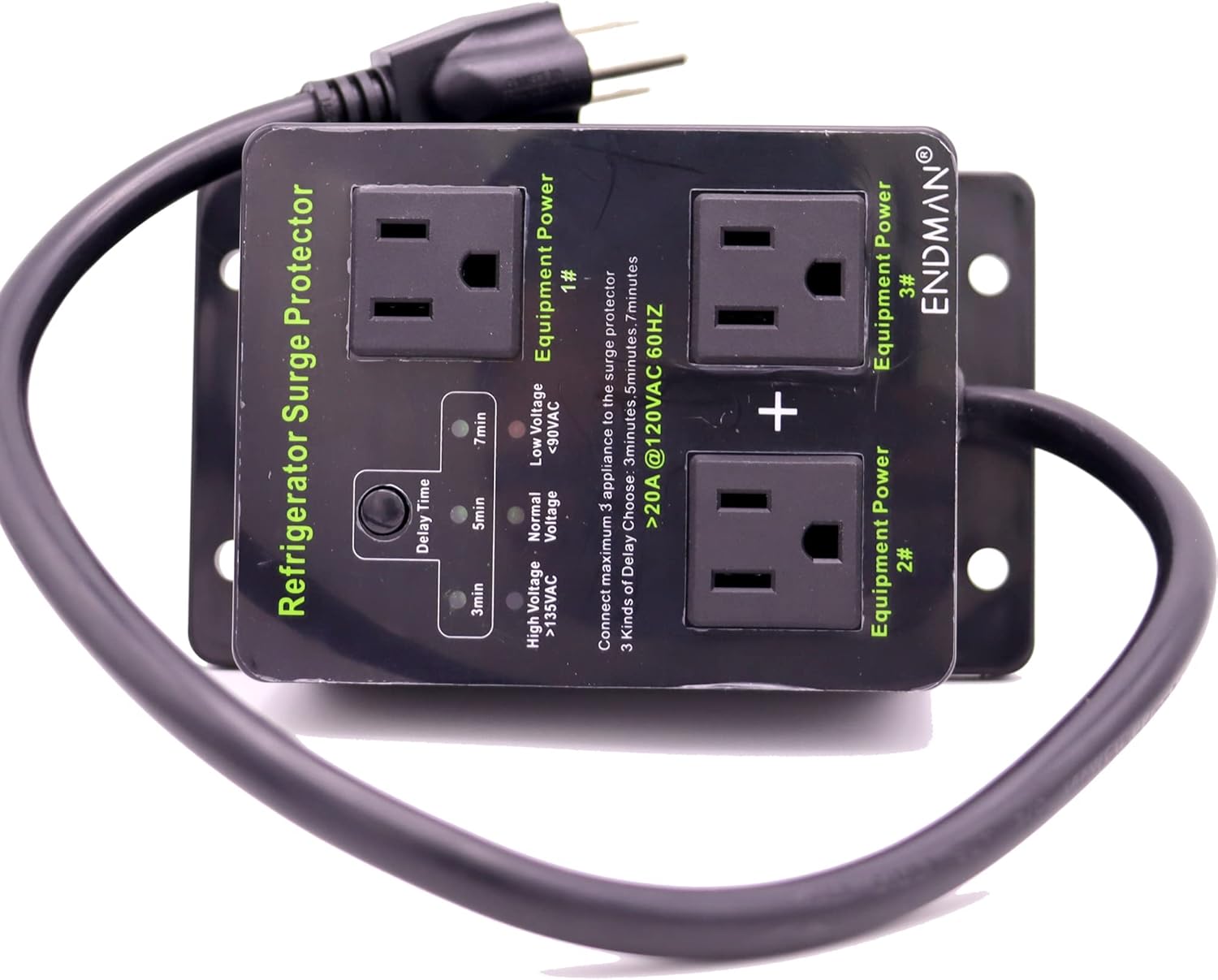 Refrigerator Surge Protector with Time Delay for Home Appliances J4545