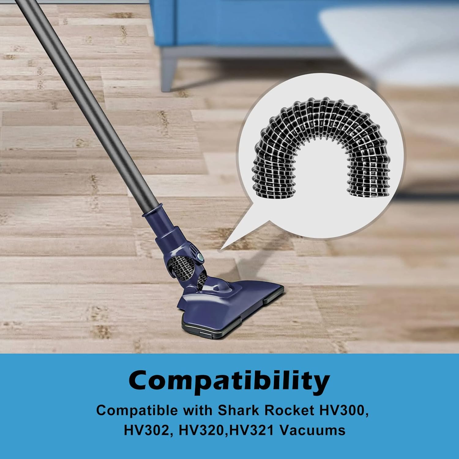 Lower Nozzle Hose for Shark Rocket HV300-HV321 Vacuum, 2 Pack N2734