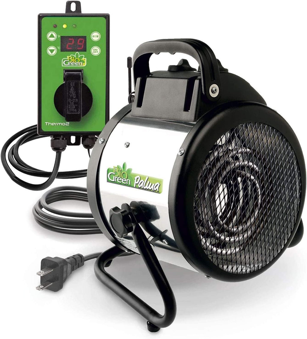 PAL 2.0/USDT Palma Greenhouse Heater with Thermostat - Fast Heating, Grow Tent Heater, Greenhouse Fan, Outdoor Heater & Electric Garage Warmer - 11”x 8”x12.5" - 110v Heater -2 Years Warranty