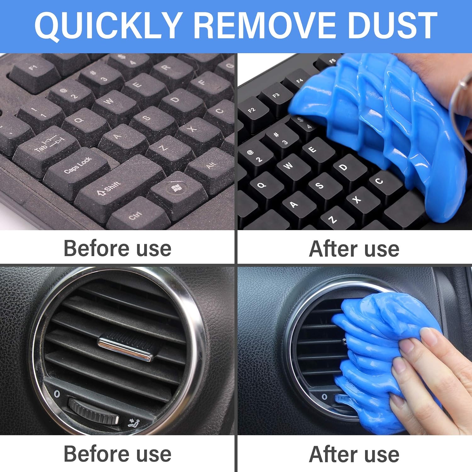 Keyboard Cleaning Gel 2 Pack 320G for PC, Laptop, Car Vents, Electronics Q10303