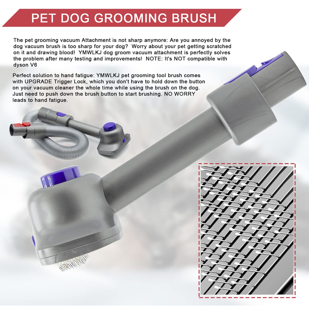 Pet Grooming Clippers Kit for Dyson V7 V8 V10 V11 V15 Vacuum D1533