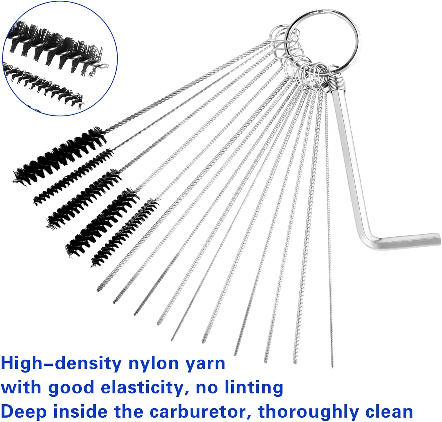 Carb Cleaning Kit for Carburetors with Stainless Steel Wires and Nylon Brushes X181774