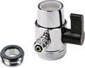 Chrome Faucet Diverter Valve (Includes adapter ring) Reverse Osmosis/Water Filters 3/8" Barb- For Both Female & Male Faucets