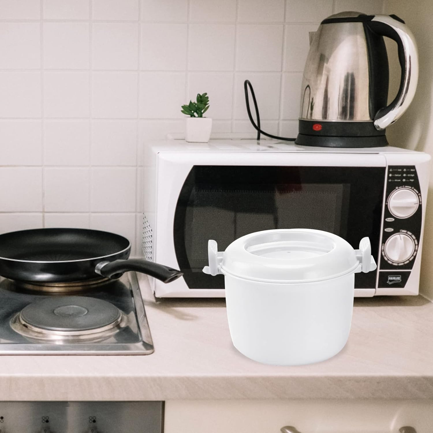 Microwave Rice Cooker 2-Pack Round Steamer Container X751