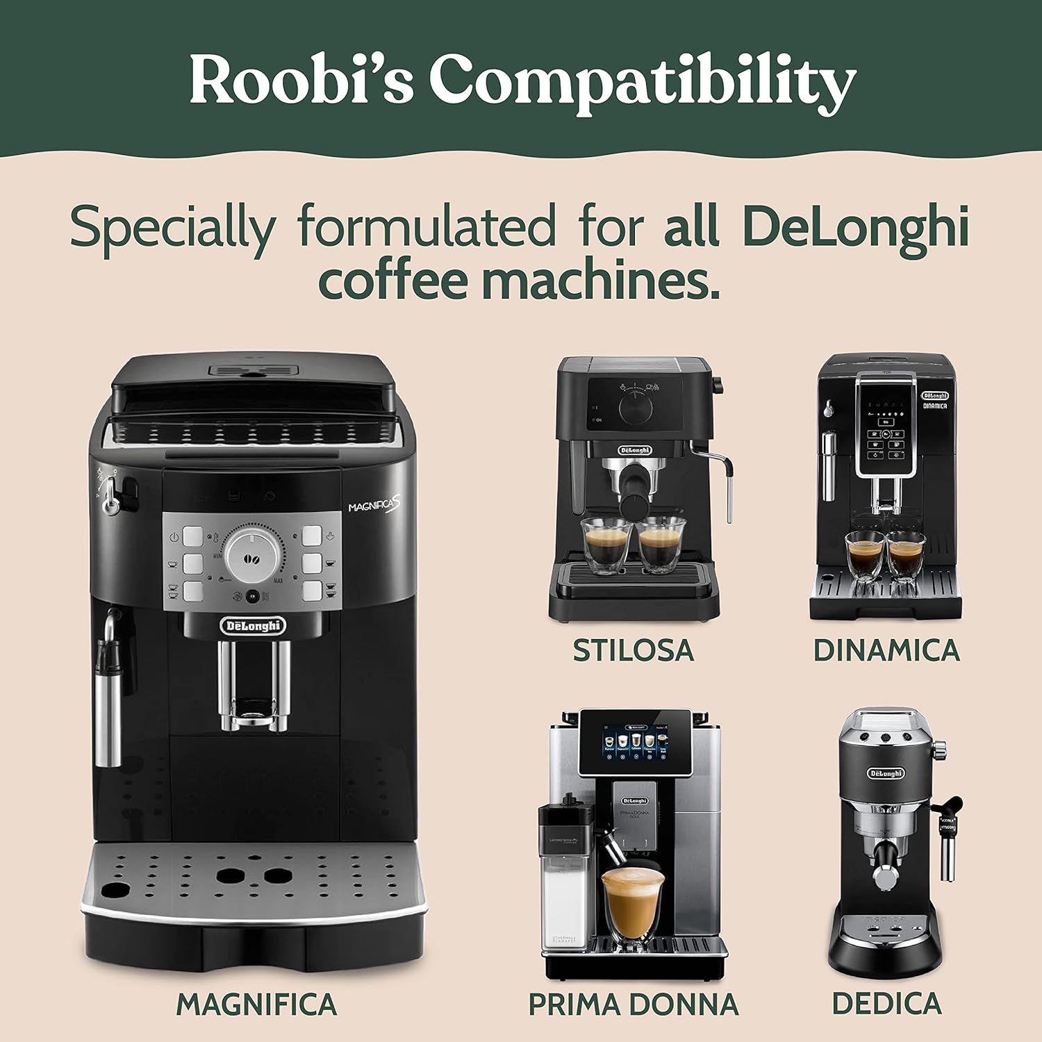 DeLonghi Compatible Descaling Solution for Coffee Makers, 4 Uses, Eco-Friendly B865792