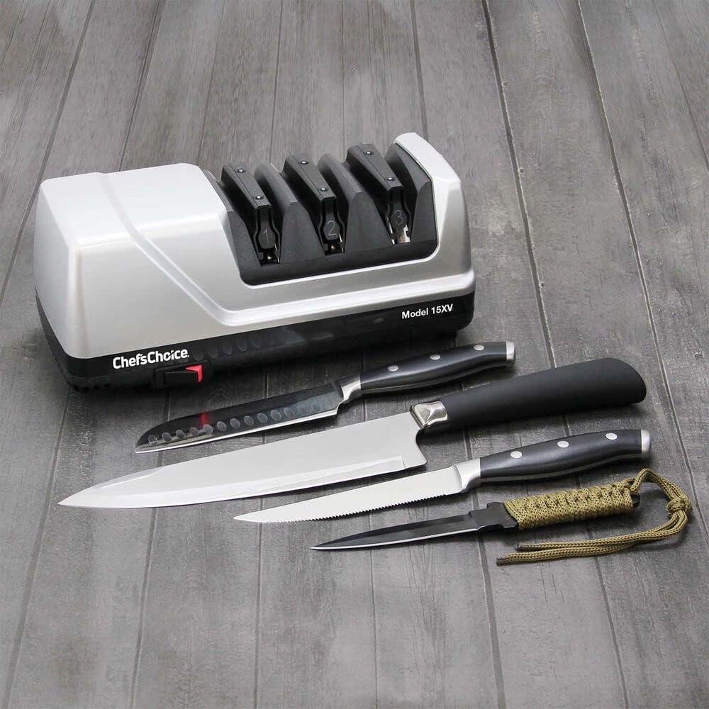 Chef'sChoice 15XV EdgeSelect Professional Electric Knife Sharpener, 3-Stage, Gray X6082