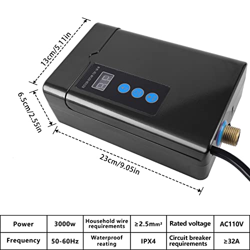 Tankless Electric Water Heater 110V 3000W Under Sink Instant Hot L867