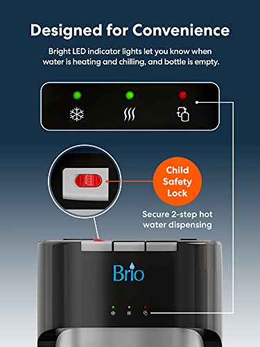 Brio CLBL420V2 Bottom Loading Water Cooler Dispenser, 3 Temperature Settings X565666