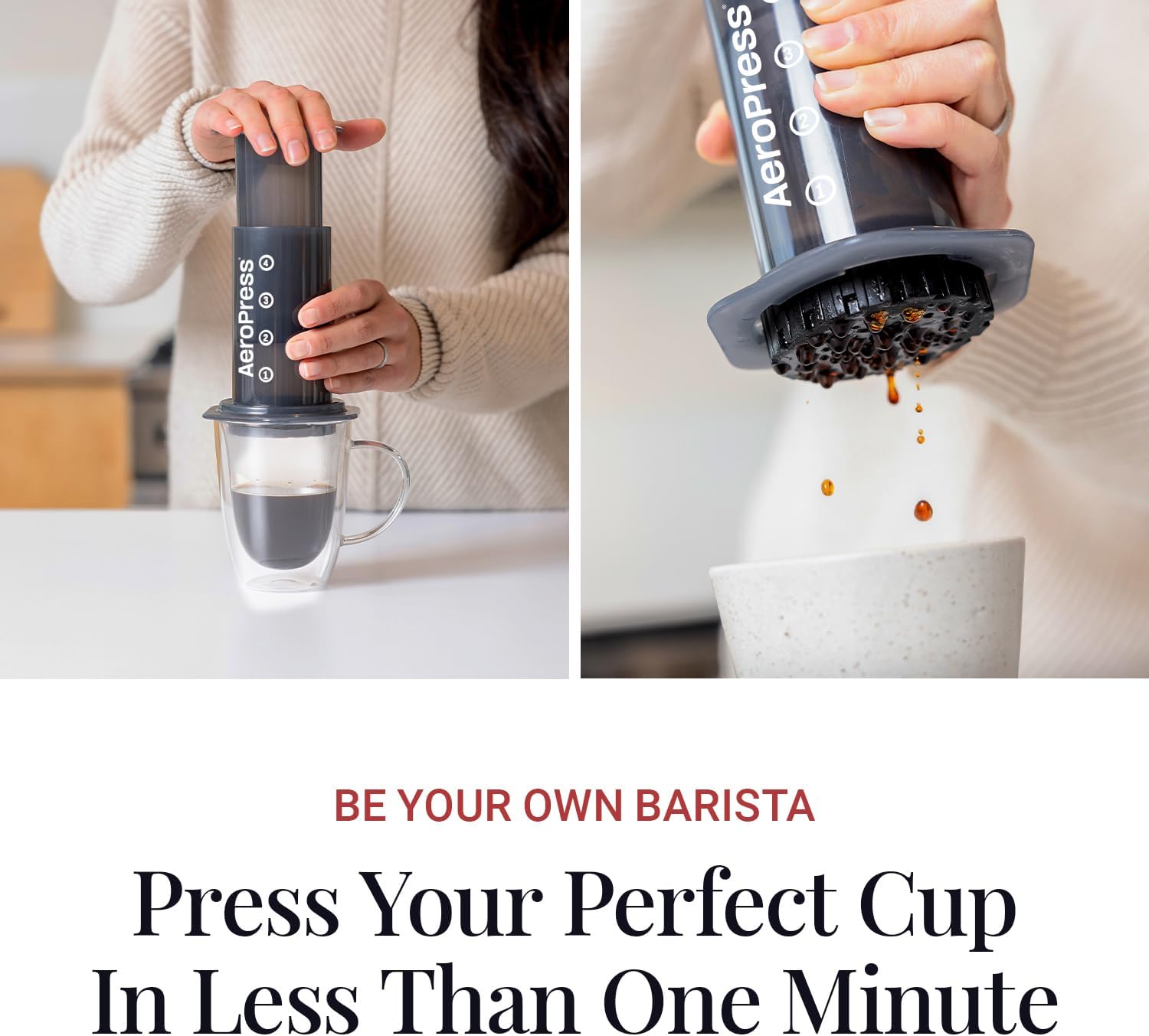 AeroPress Original Coffee and Espresso-style Maker, Portable, Made in USA Q81200