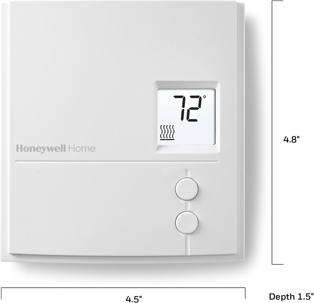 Honeywell Home RLV3150 Non-programmable Digital Electric Heat Thermostat E36478
