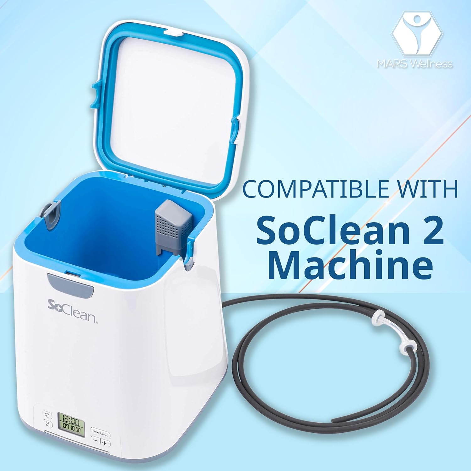 Mars Wellness Filter Kit Compatible with SoClean 2 CPAP - 2 Carbon Filters, 2 Check Valves Q3029