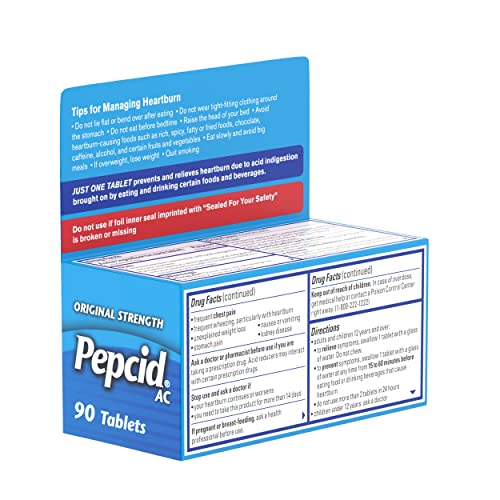 Pepcid AC Original Strength Antacid Tablets V554