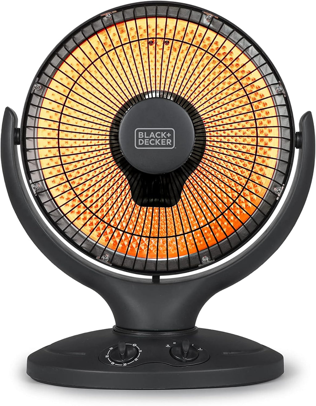 BLACK+DECKER Portable Heater for Rooms up to 161 Sq. Ft., Oscillating Space Heater & Heater for Bedroom with Overheat Protection, Small Heater with Timer & Manual Controls