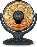 BLACK+DECKER Portable Heater for Rooms up to 161 Sq. Ft., Oscillating Space Heater & Heater for Bedroom with Overheat Protection, Small Heater with Timer & Manual Controls