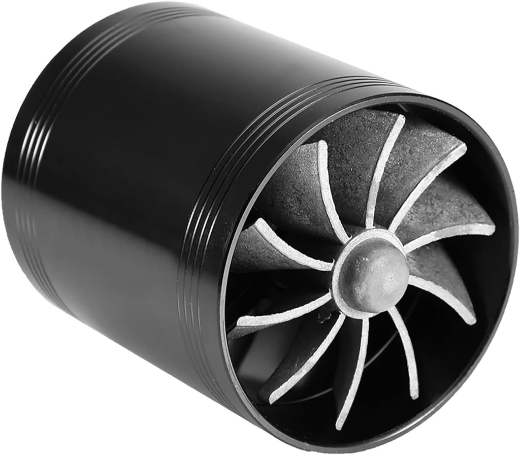 Twin Fan Turbo Air Intake for Car (Black) U227
