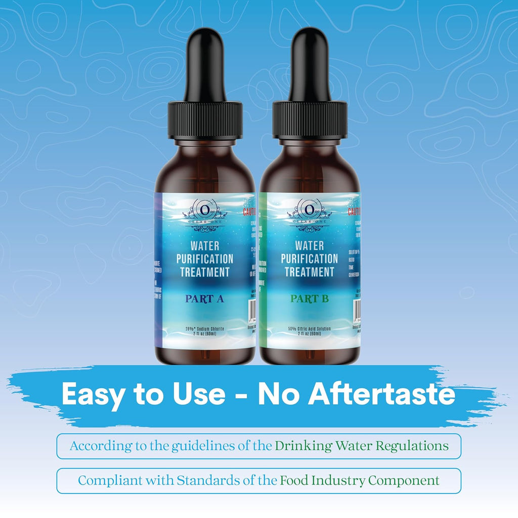 Chlorine Dioxide Kit 2 Part Liquid 1:1 Set Citric Acid 50% Sodium Solution 4oz J385089