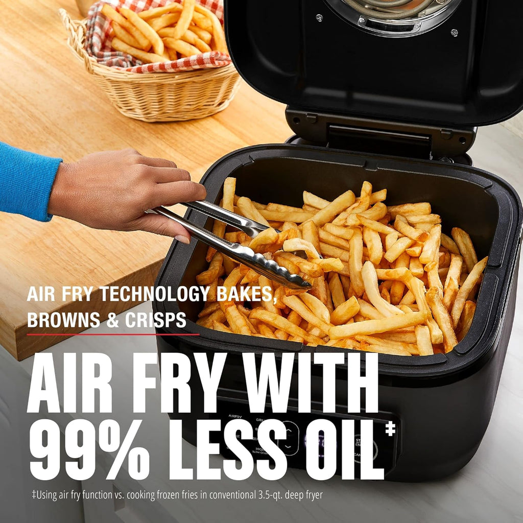 George Foreman Beyond Grill™ 7-in-1 Electric Indoor Grill with Air Fry Technology, Black O709