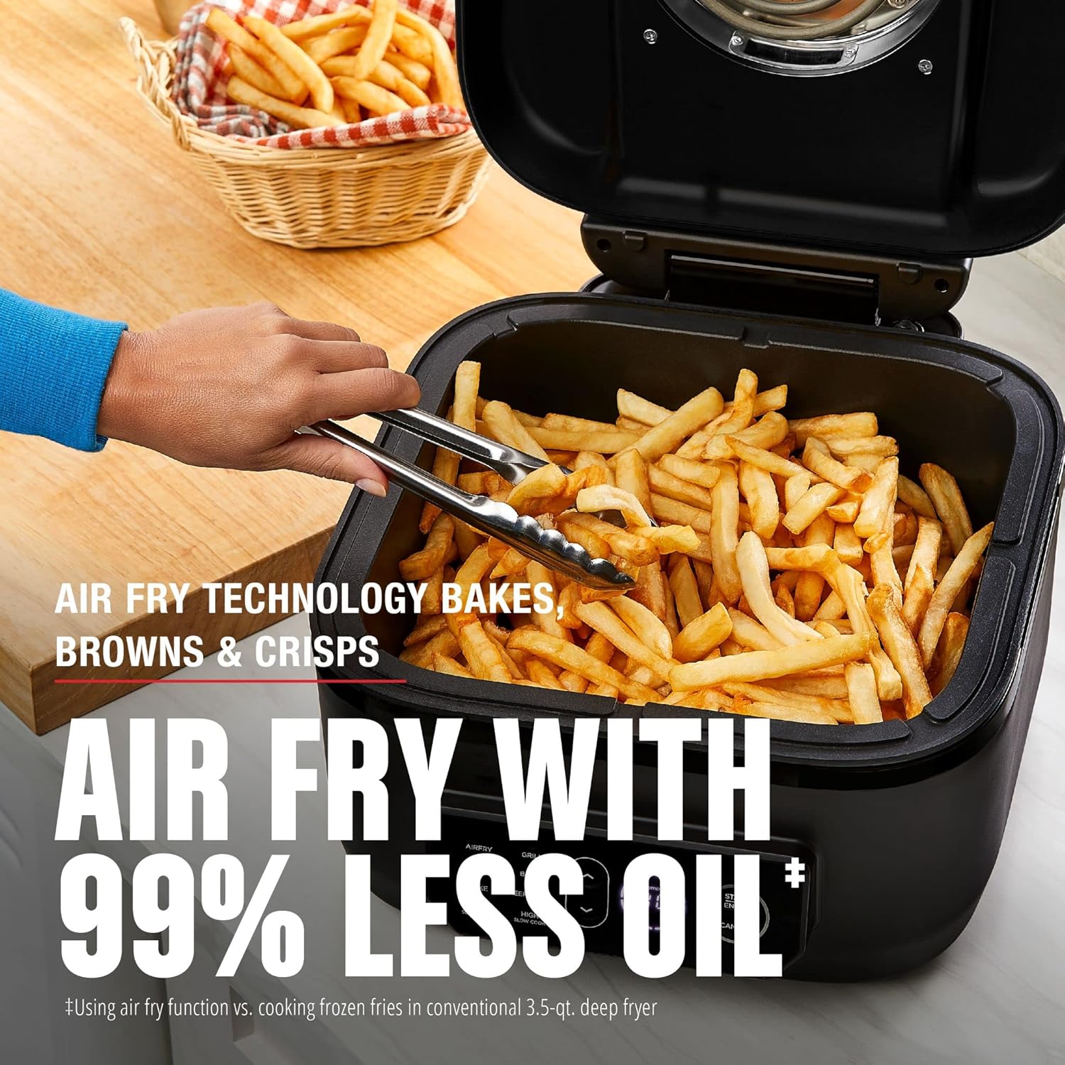George Foreman Beyond Grill™ 7-in-1 Electric Indoor Grill with Air Fry Technology, Black O709
