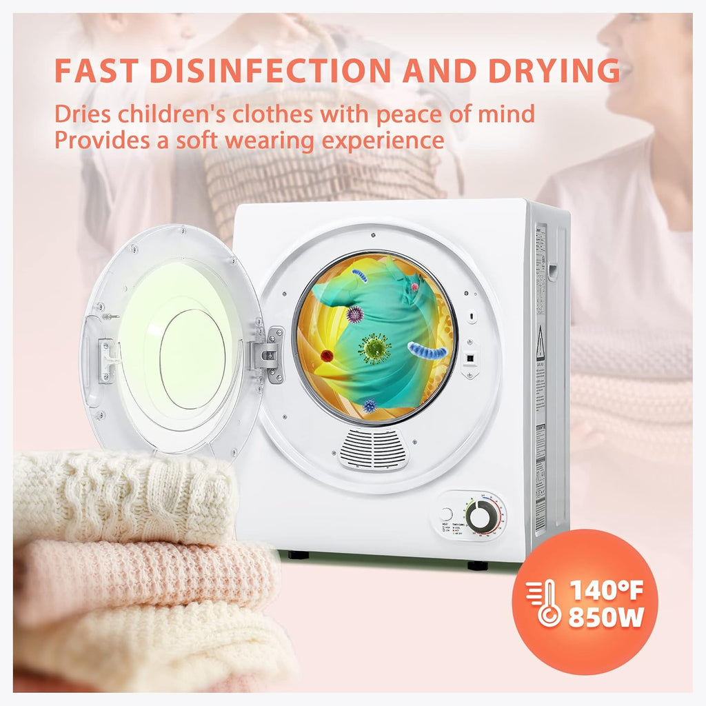 WM001 Tymyp Portable Washer & Euhomy 850W Compact Laundry Dryer Bundle K693