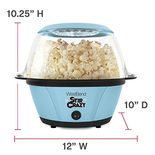 West Bend Stir Crazy Electric Hot Oil Popcorn Popper Machine with Lid X836