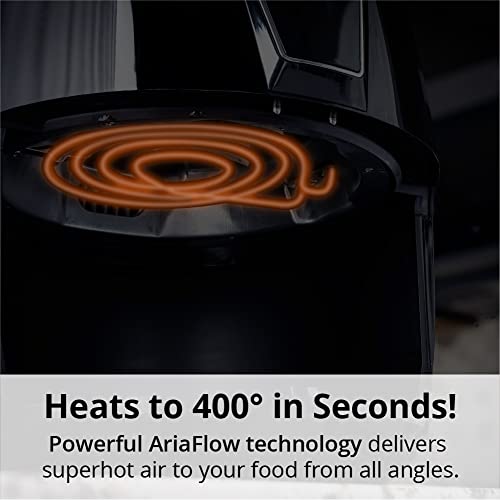 Aria 5 Qt. Ceramic Air Fryer with Recipe Book P511794