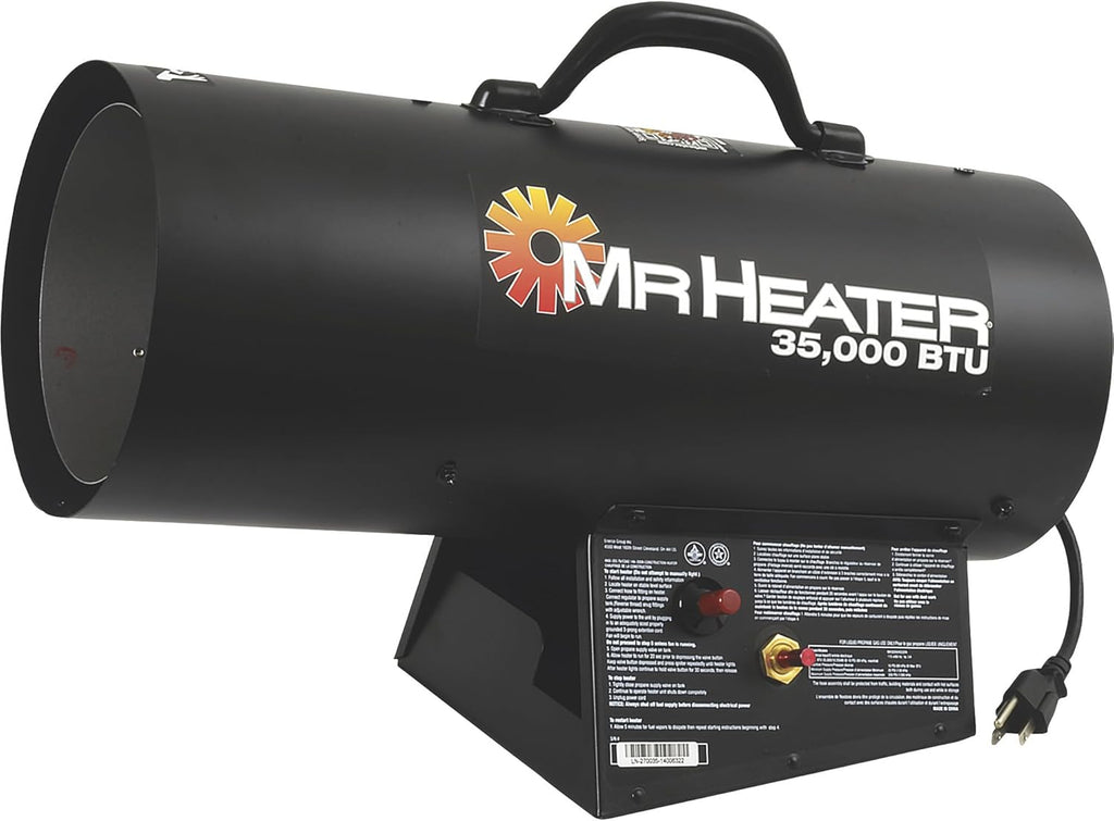 Mr. Heater 35,000 BTU Propane Forced-Air Heater #MH35FA, Black