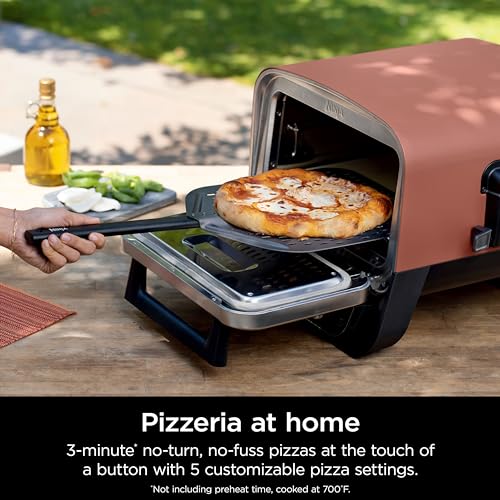Ninja Woodfire Pizza Oven, 8-in-1 Outdoor Oven, 700°F, Terracotta Red F3554