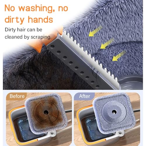 Spin Mop M16 with Bucket and Wringer Set, 360 Degree Rotatable D9658