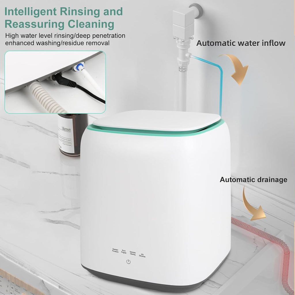 7L Fully Automatic Mini Portable Washing Machine with Spin Dryer N986