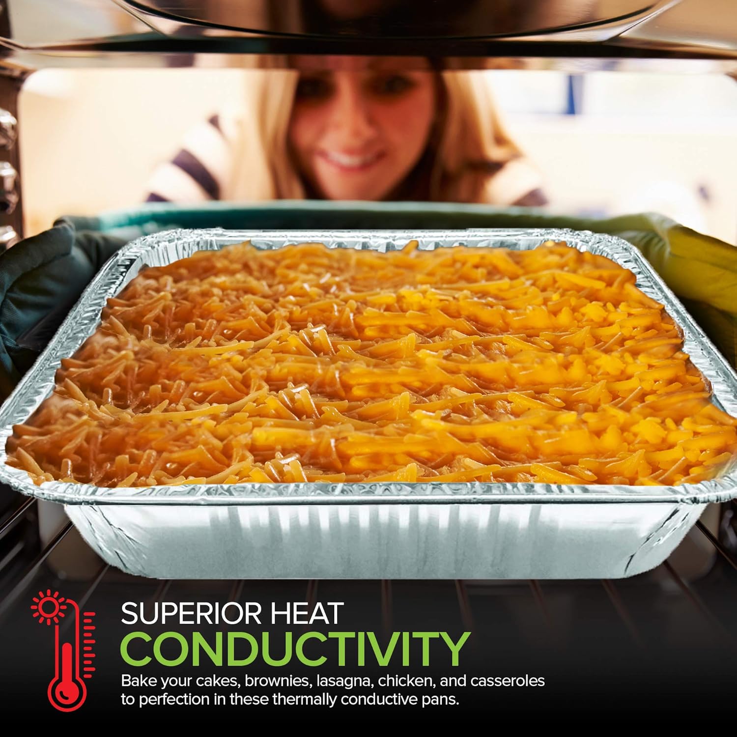 Stock Your Home 9x9 Aluminum Foil Pans (30 Pack) Square Disposable Baking Tins A572