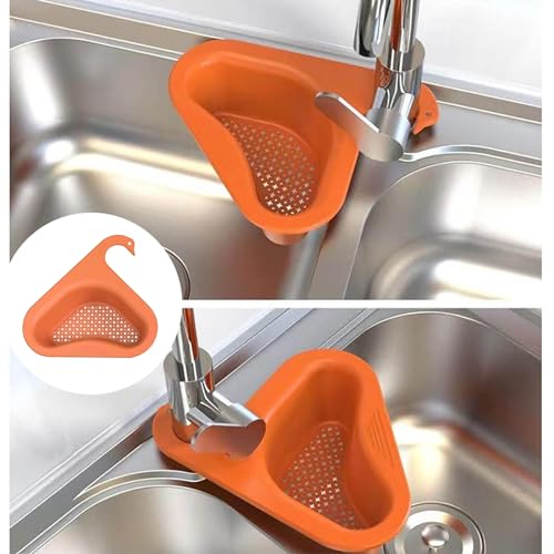 Kitchen Sink Drain Basket Swan Rack with Faucet Hanging Filter J563383