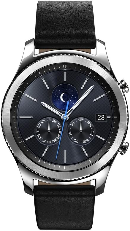 Samsung Gear S3 Classic Smartwatch 4GB SM-R770 with Leather Band (Silver) Tizen OS - International Version with No Warranty