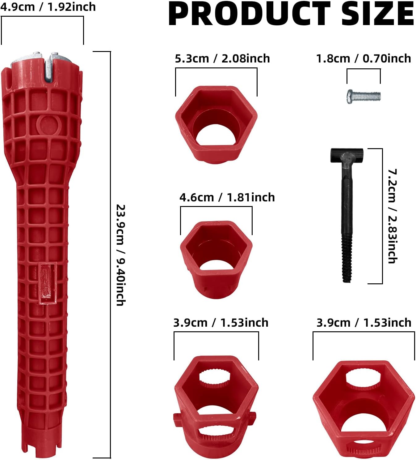 2 Pack Multi-functional Sink Wrench Faucet Installation Tools with Thread Seal Tape E814406
