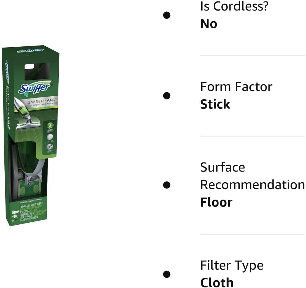 Swiffer Sweep + Vac Bagless Stick Vacuum and Floor Cleaner K567256