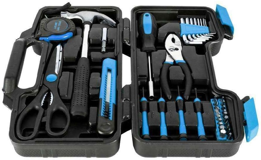 MNHW Portable 39 PCS Blue Tool Set with Carry Case B51573