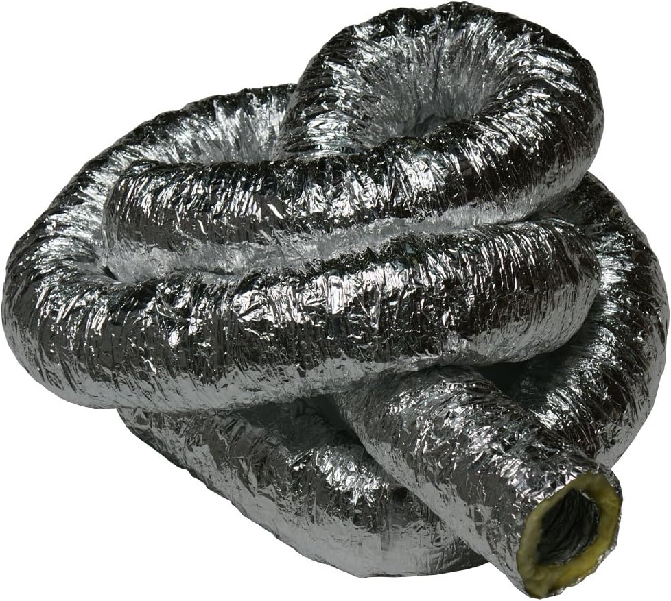 Rubber-Cal HVAC Insulated-Flex Ducting Ventilation Duct Hose, 12-Inch by 25-Feet K987810
