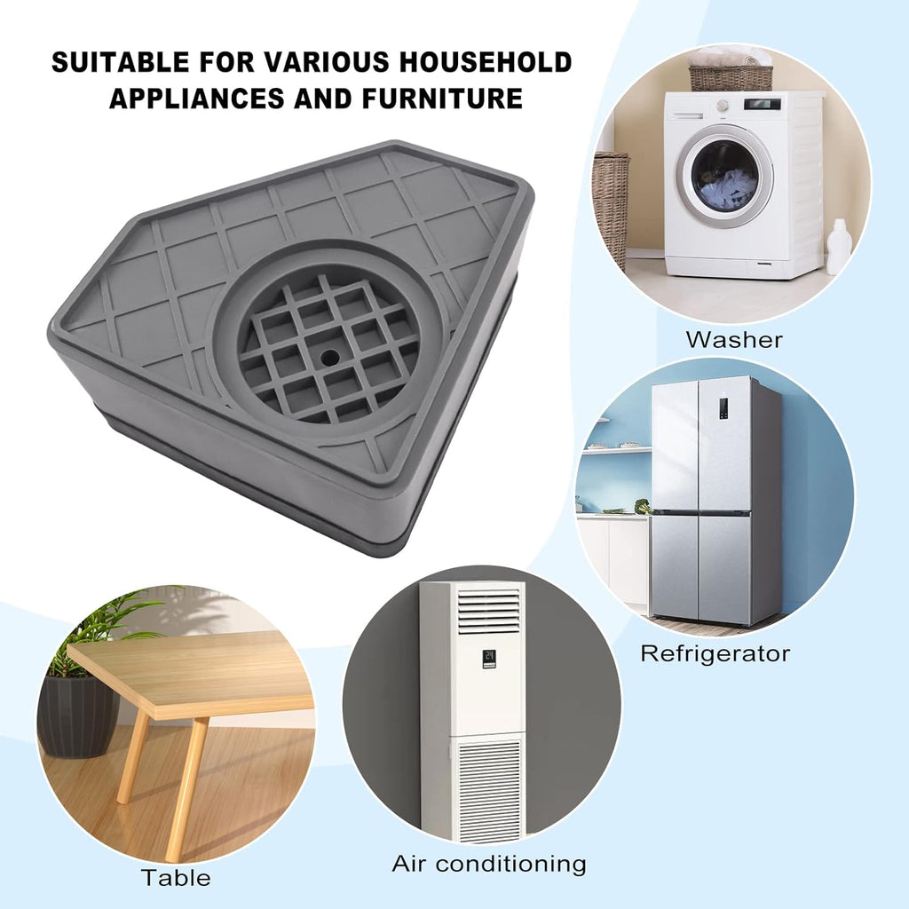 Anti Vibration Pad for Washing Machine Dryer, Non Slip Shock Absorbing Rubber Feet (Set of 8) X268488