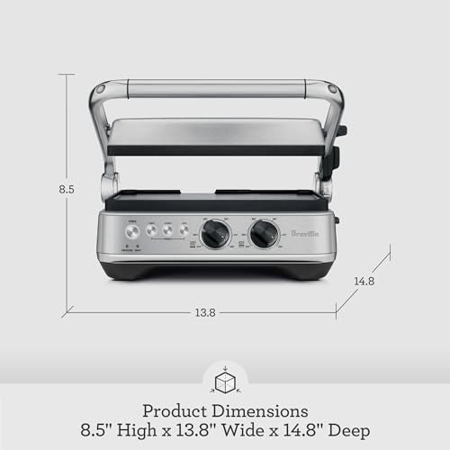 Breville BGR700BSS The Sear and Press Countertop Electric Grill Stainless Steel T34322