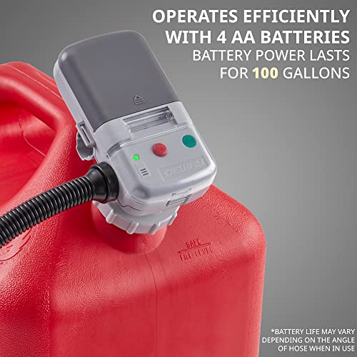 Deway Automatic Fuel Transfer Pump AA Battery Powered, Portable for Gasoline & Diesel N60142