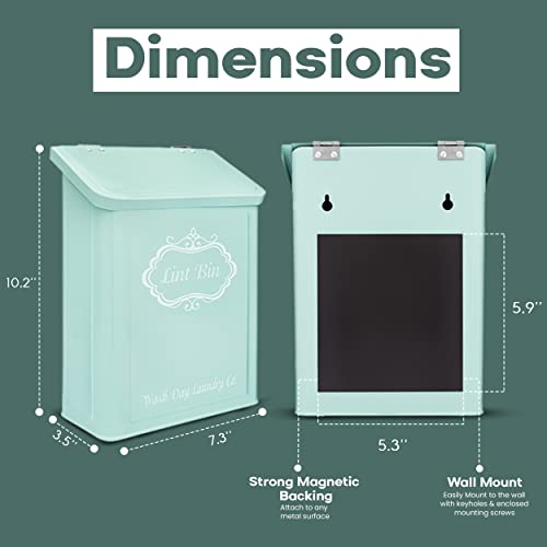 Magnetic Lint Bin for Laundry Room with Lint Brush A3714